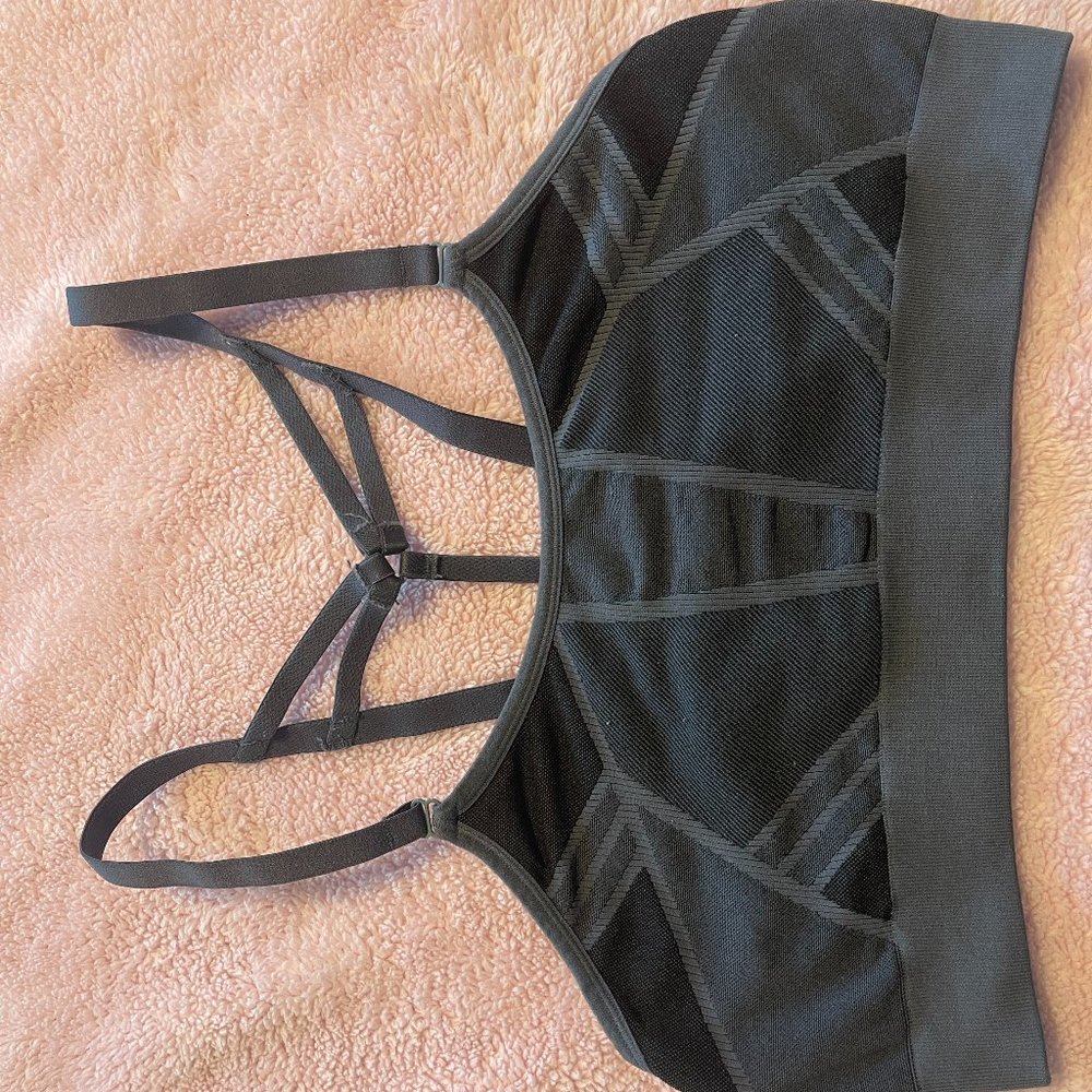C9 Champion Grey and Black Womens Sports Bra. Size L/XL